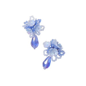 Sunny Hazel Harlow Blue Flower Earrings