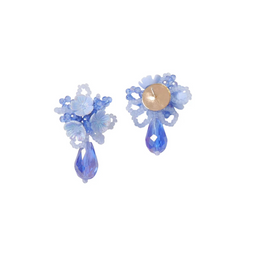 Sunny Hazel Harlow Blue Flower Earrings