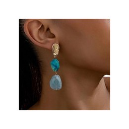 Sunny Hazel Aggie Blue Acrylic Statement Earrings