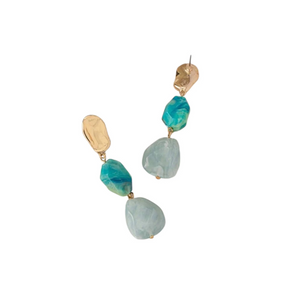 Sunny Hazel Aggie Blue Acrylic Statement Earrings