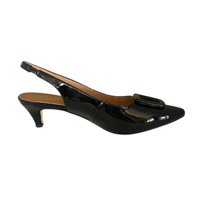 Chrissie Cognac Black Patent