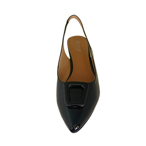 Chrissie Cognac Black Patent