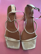 Load image into Gallery viewer, Pre-Loved ASOS Gold Sandals Size AU10-11
