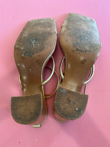 Pre-Loved ASOS Gold Sandals Size AU10-11