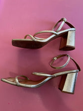 Load image into Gallery viewer, Pre-Loved ASOS Gold Sandals Size AU10-11
